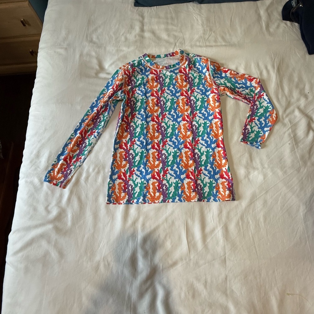 Bitty Fish - Colorful Coral Print- Women’s Rash Guard - Sm